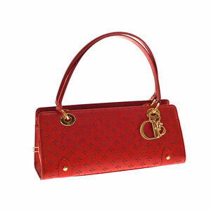 Christian Dior Lady handbag red leather bag